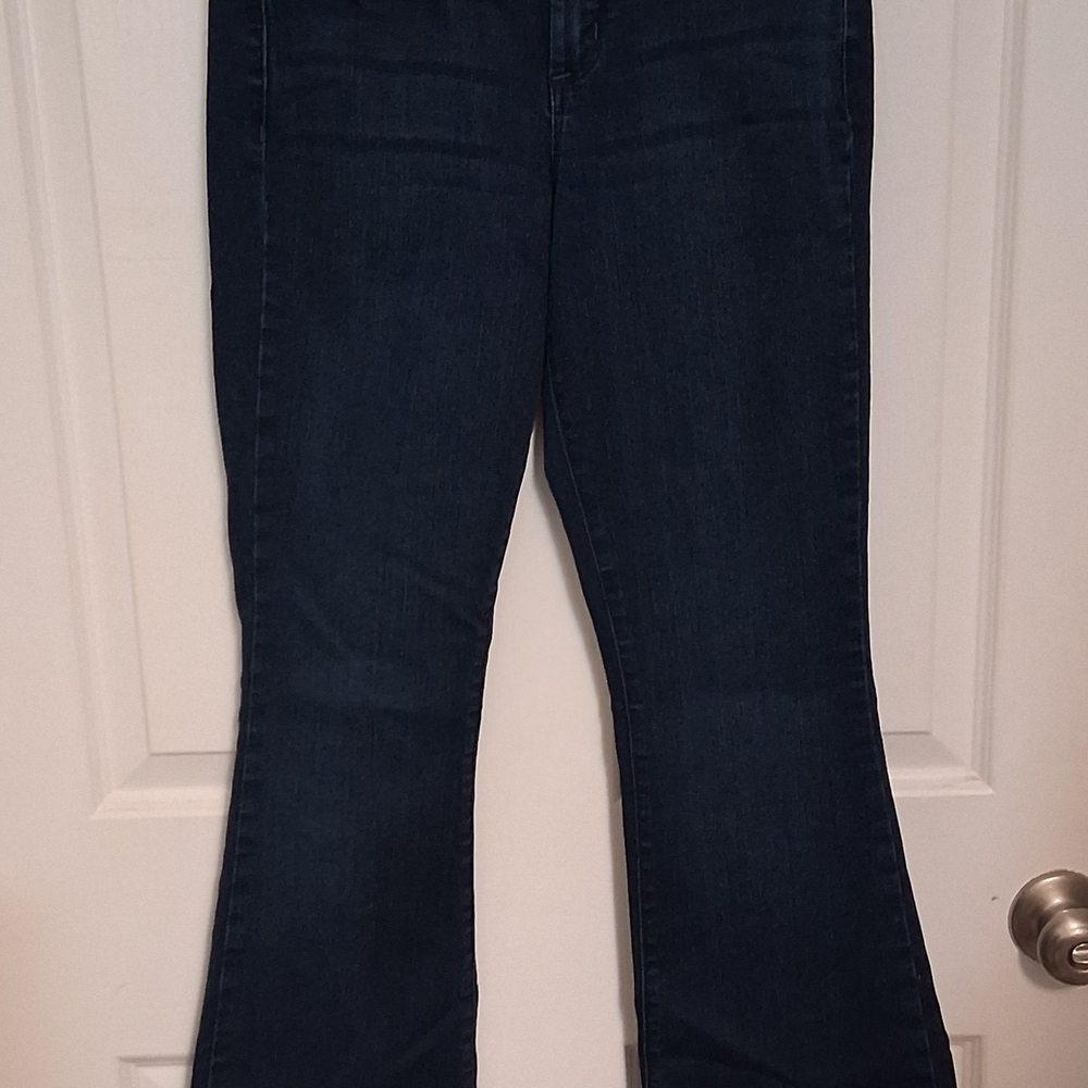 Elegant Dark Blue Flare Jeans